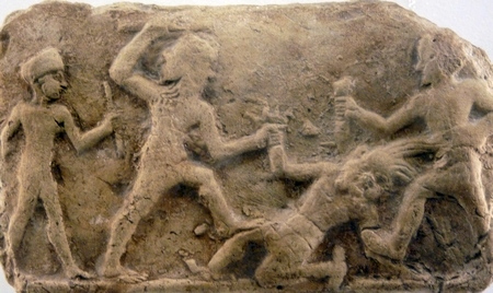 Gilgamesh and Enkidu kill Humbaba